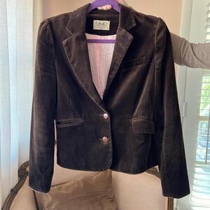 Juicy Couture Dark Brown Velvet Blazer